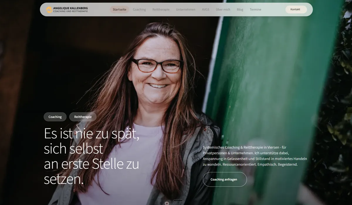 Referenz Angelique Kallenberg - Coach & Reittherapeutin